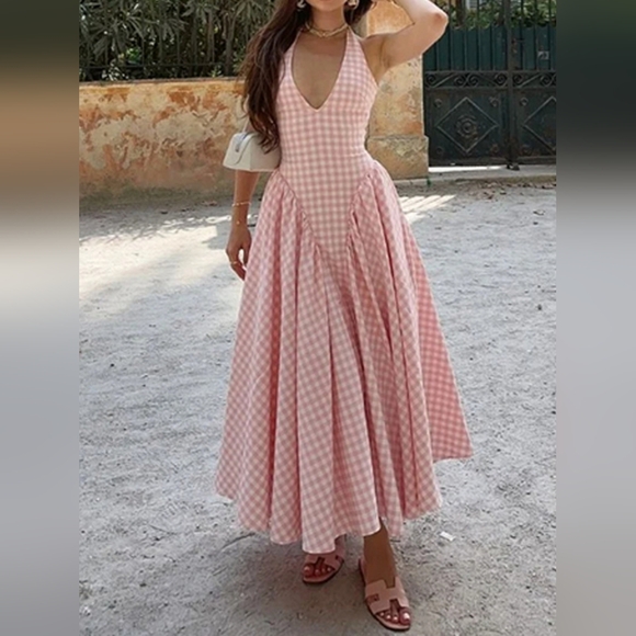 So Lovrie Dresses & Skirts - Pink and White Checkered Dress
